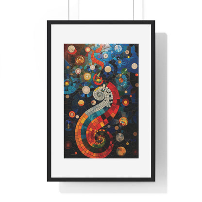 Celestial Seahorse - Vertical Framed Poster