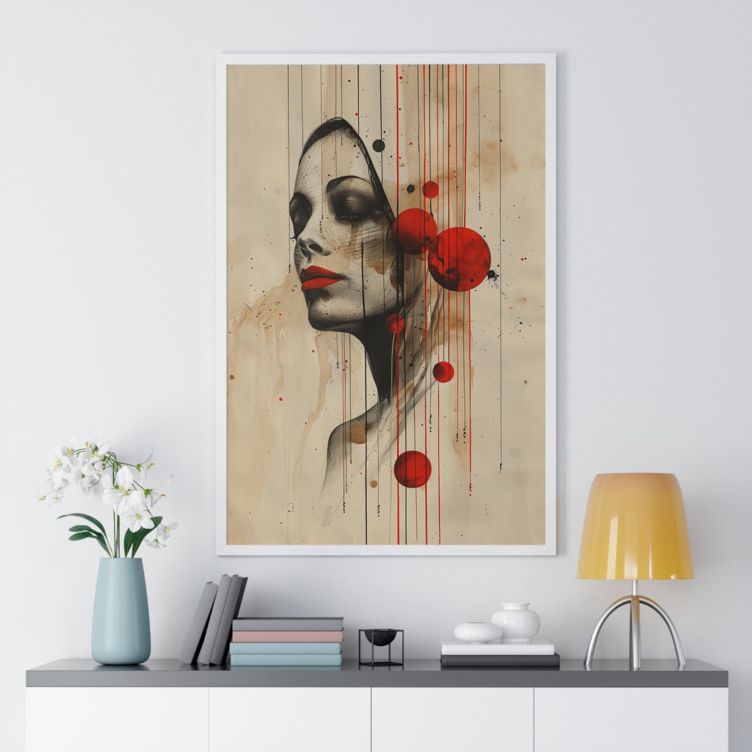 Women Graphic Drawings 2 - Vertical Framed Poster