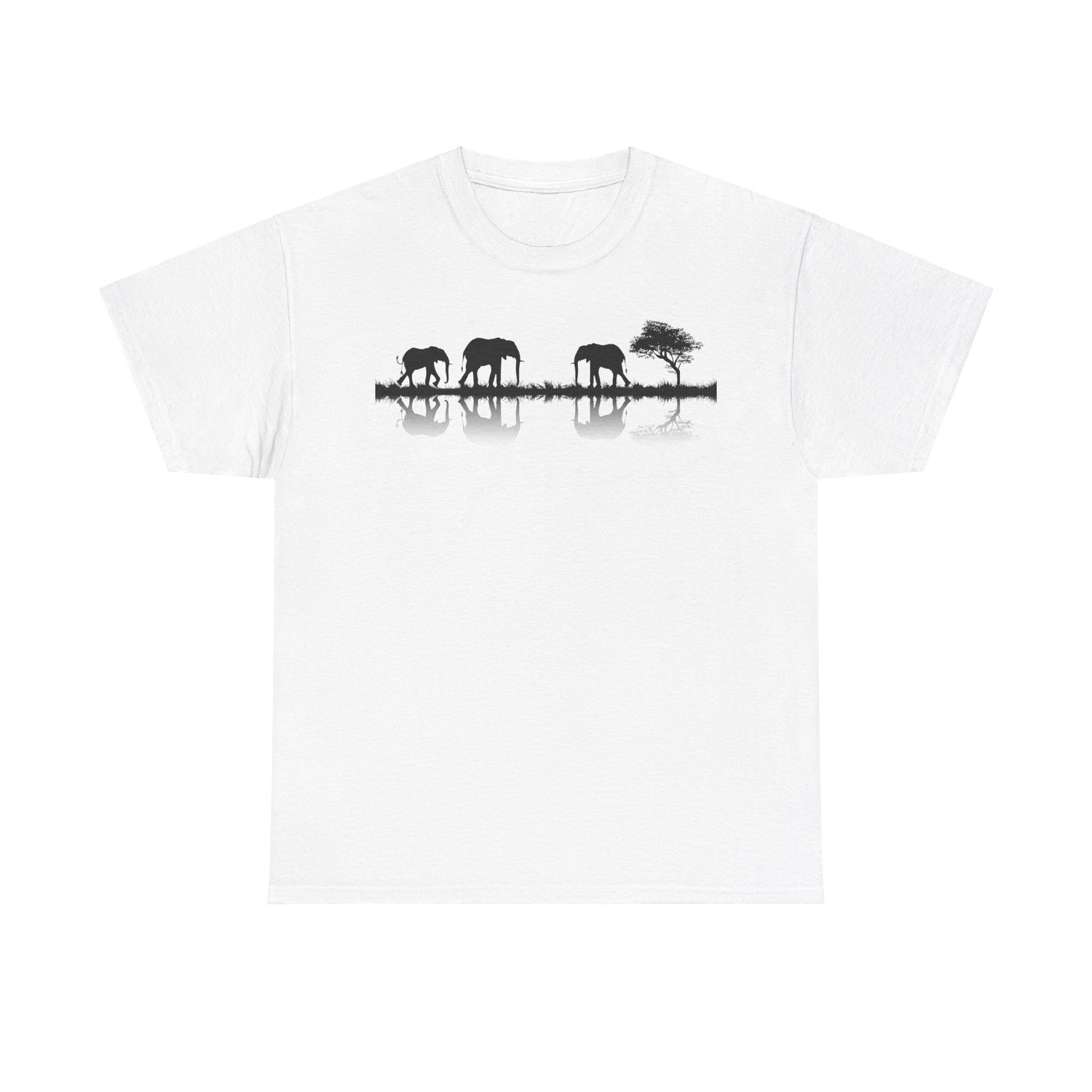 Elefant Silhouette - Unisex kraftig bomulds T-shirt