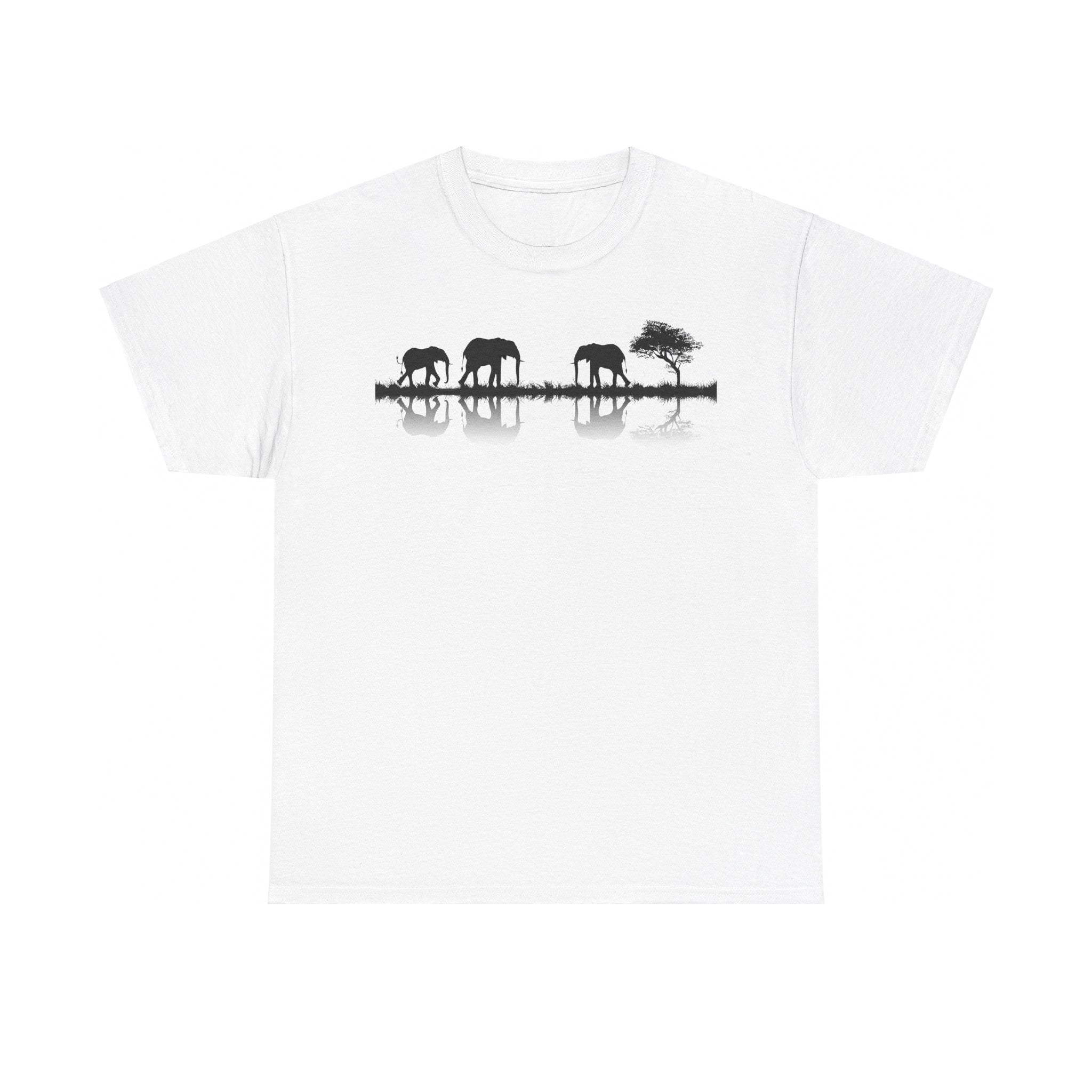 Elefant Silhouette - Unisex kraftig bomulds T-shirt