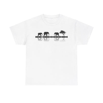 Elefant Silhouette - Unisex kraftig bomulds T-shirt