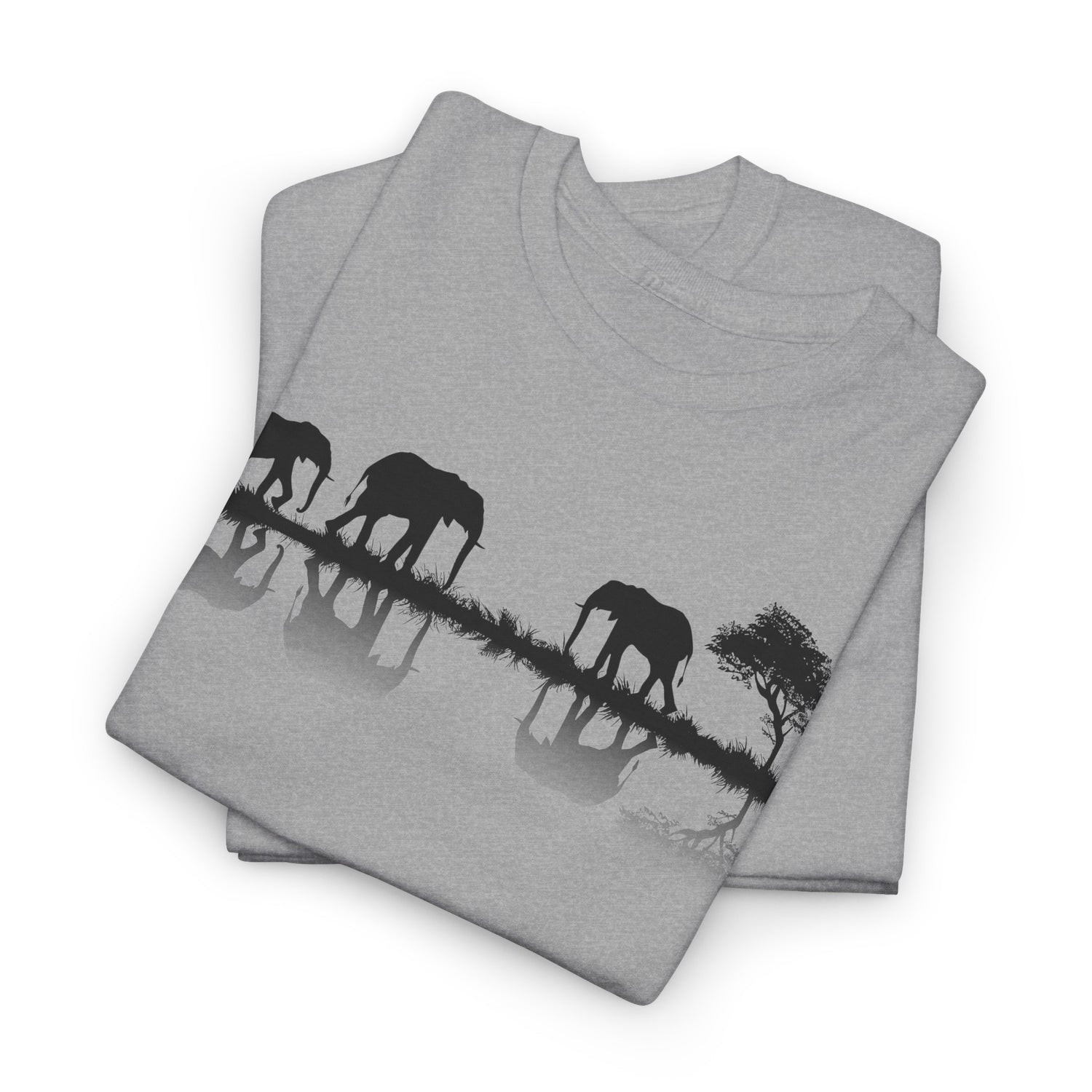 Elefant Silhouette - Unisex kraftig bomulds T-shirt