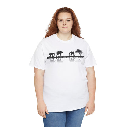 Elefant Silhouette - Unisex kraftig bomulds T-shirt