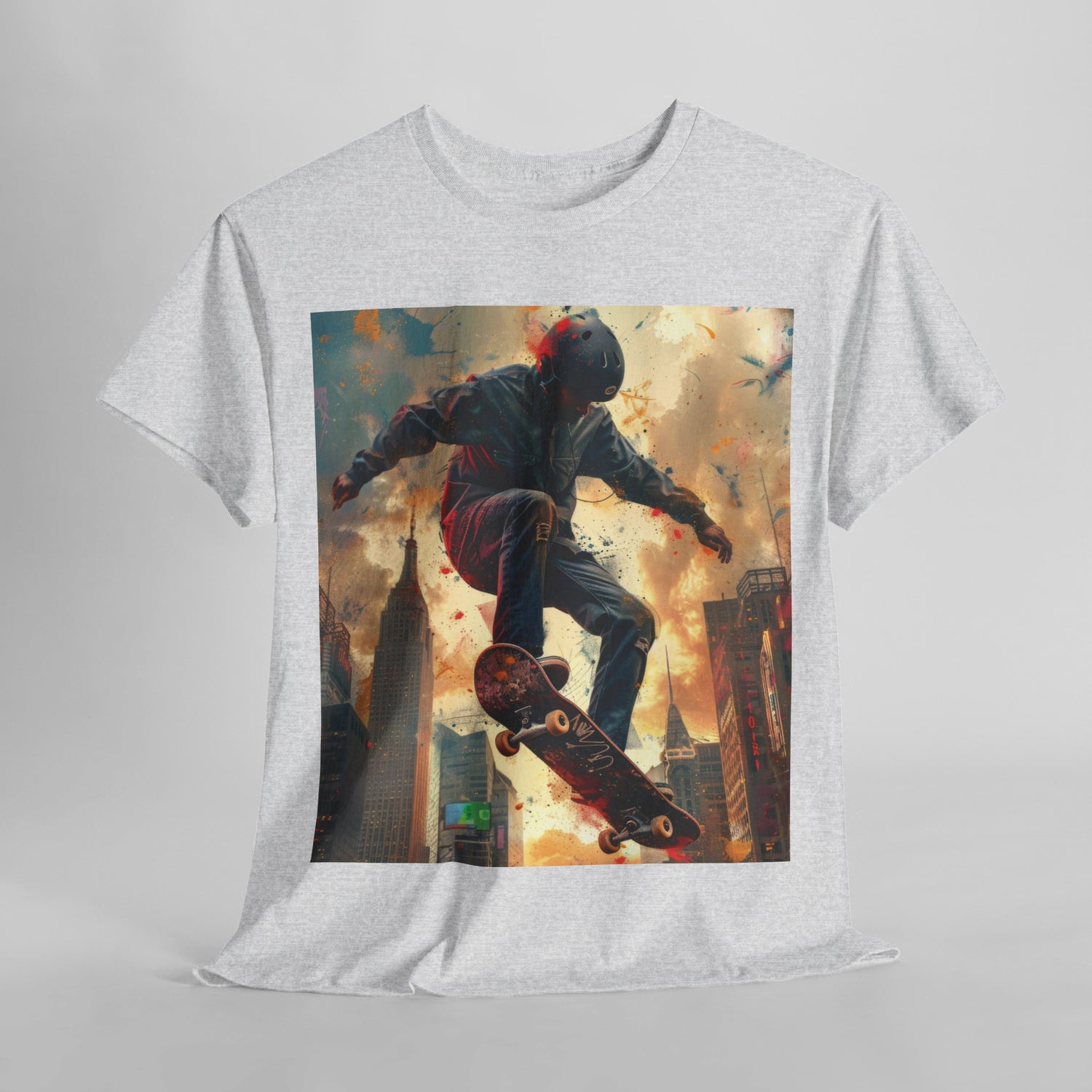 Skyline Skateboarding - Unisex Kraftig Bomuld T-shirt