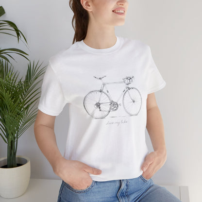 Love My Bike - Unisex Jersey Kortærmet T-shirt