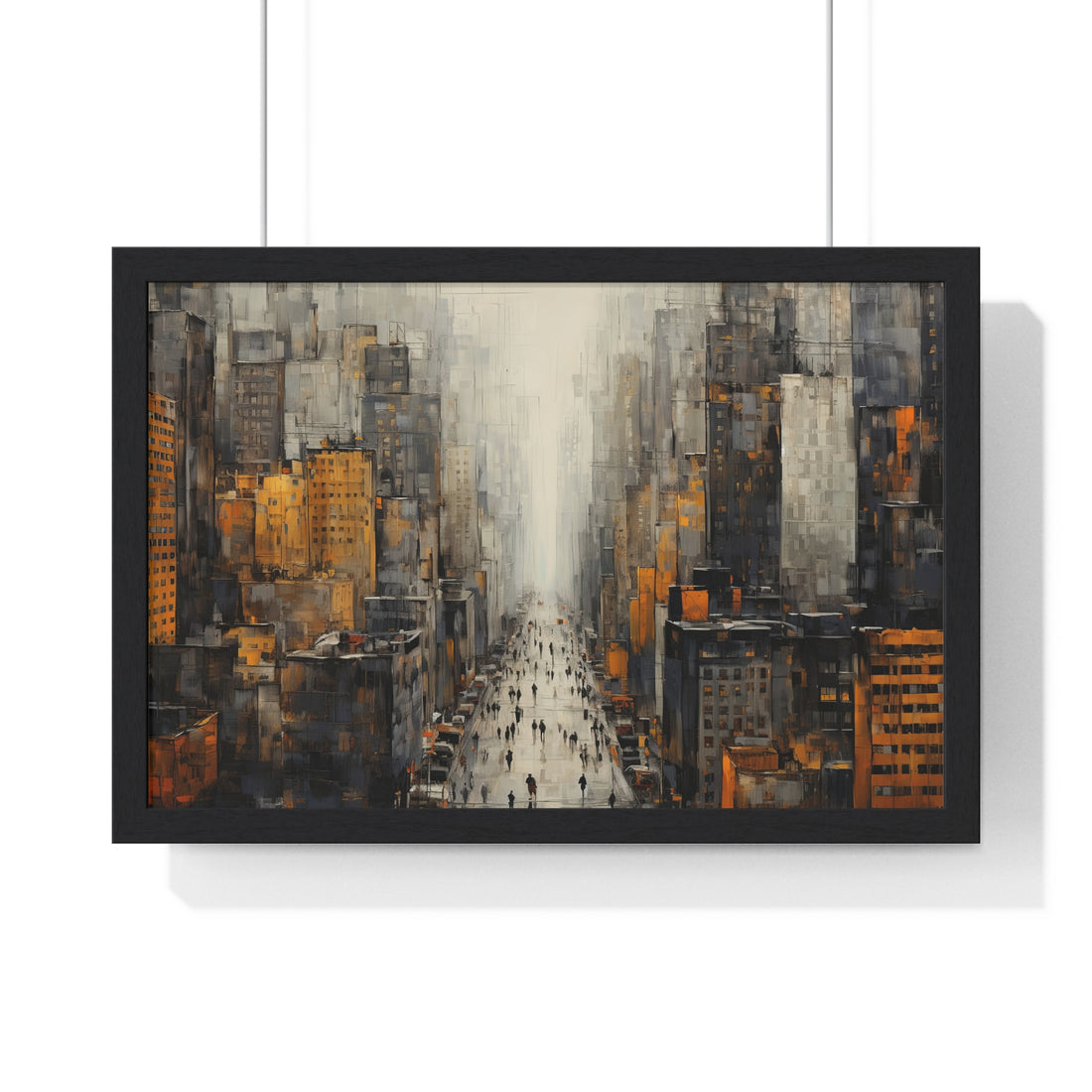 Metropol in fumes - Horizontal Framed Poster