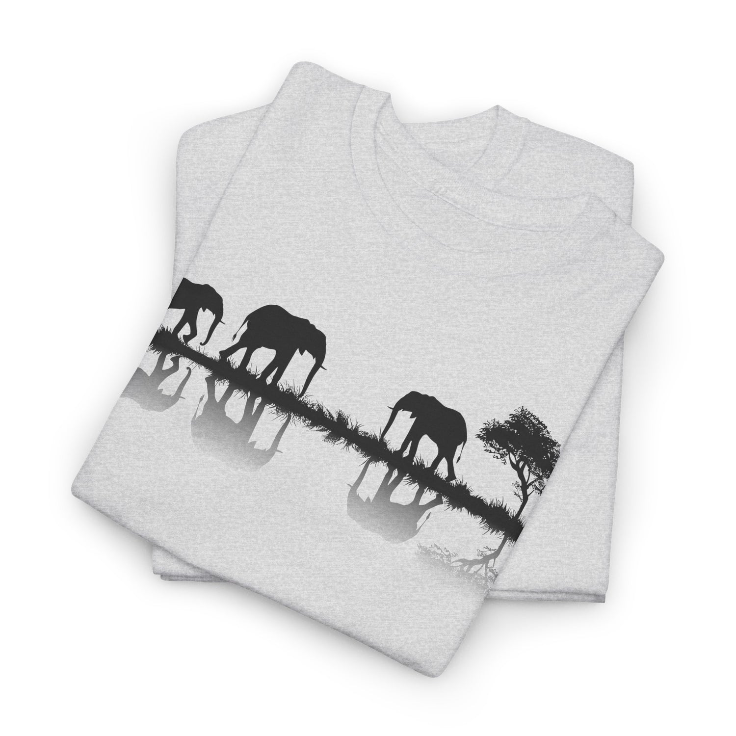 Elefant Silhouette - Unisex kraftig bomulds T-shirt