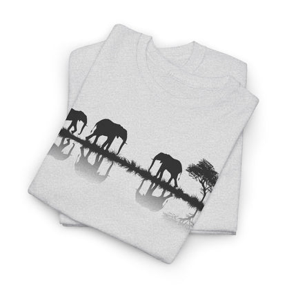 Elefant Silhouette - Unisex kraftig bomulds T-shirt