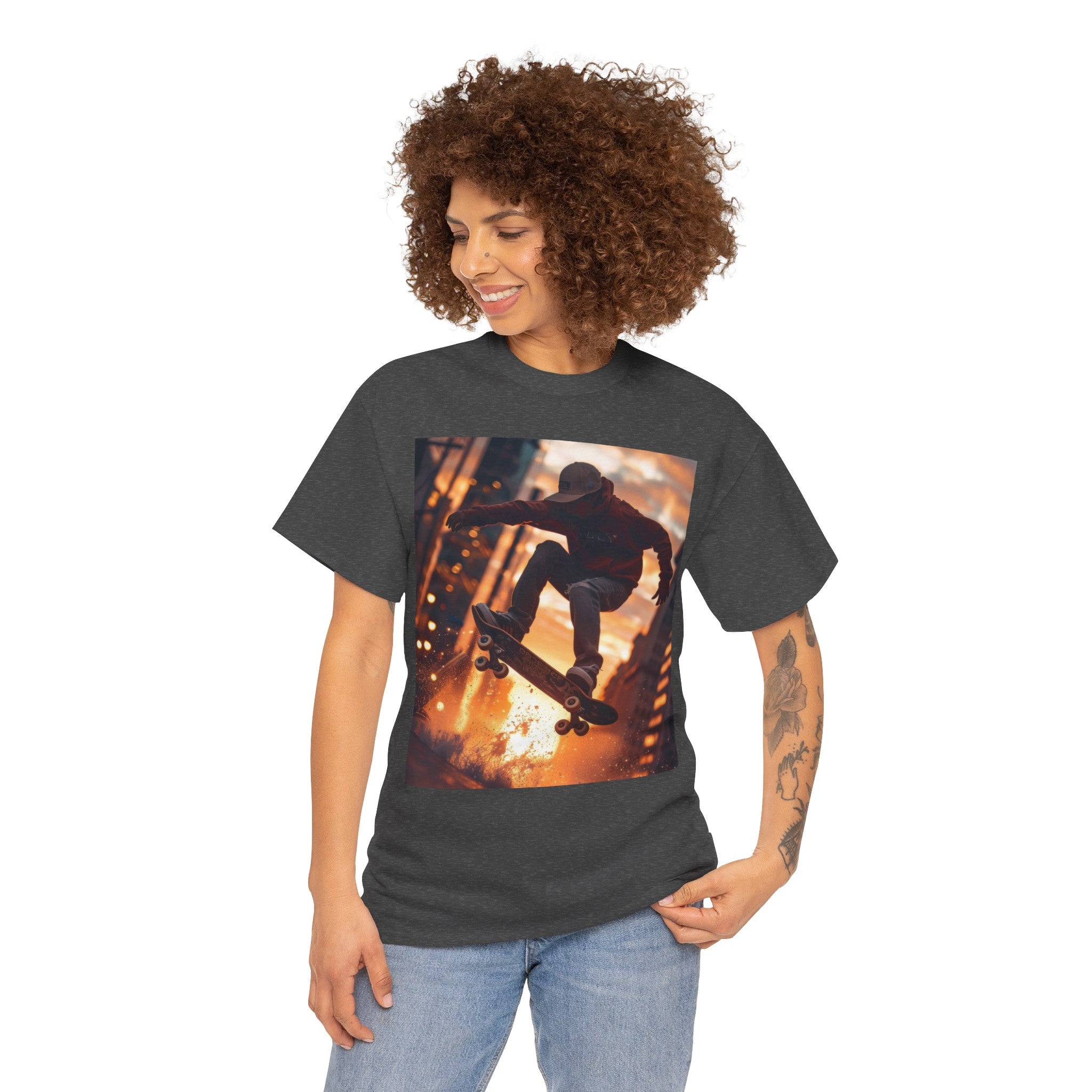  Urban Skateboarding - Unisex Kraftig Bumuld T-shirt