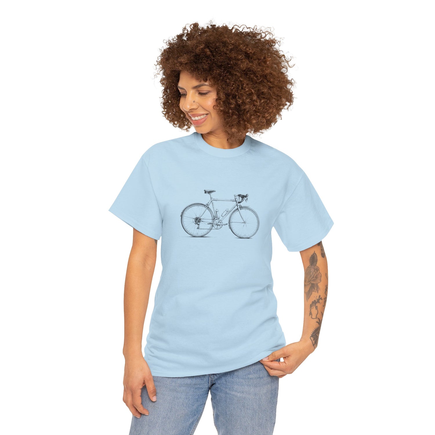 Vintage Cykel - Unisex T-shirt i Kraftig Bomuld