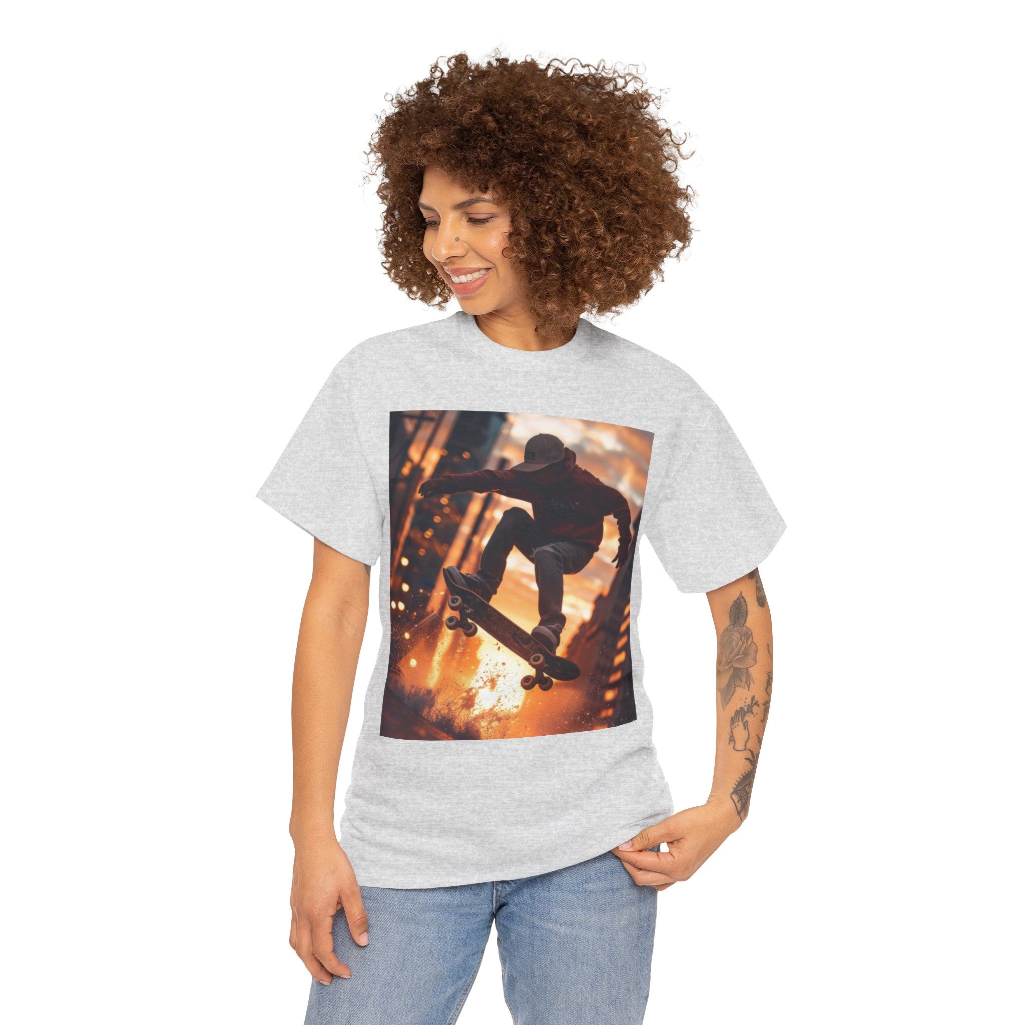  Urban Skateboarding - Unisex Kraftig Bumuld T-shirt