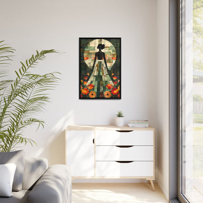 Ancient lady - Matte Canvas, Black Frame