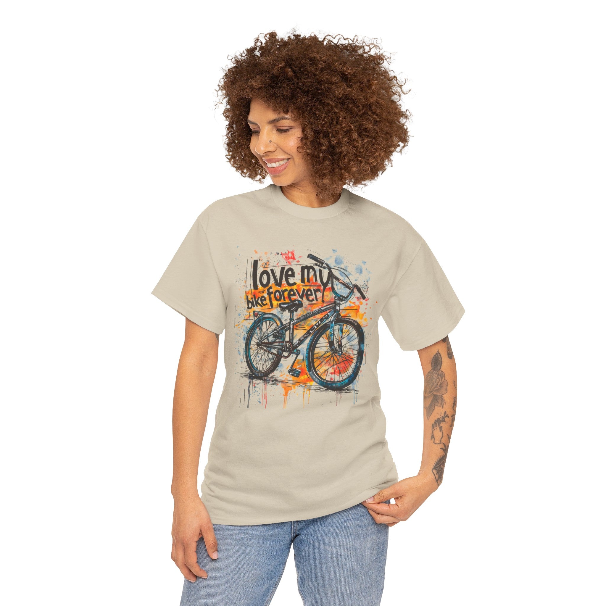 Love My Bike Forever  - Unisex Heavy Cotton Tee