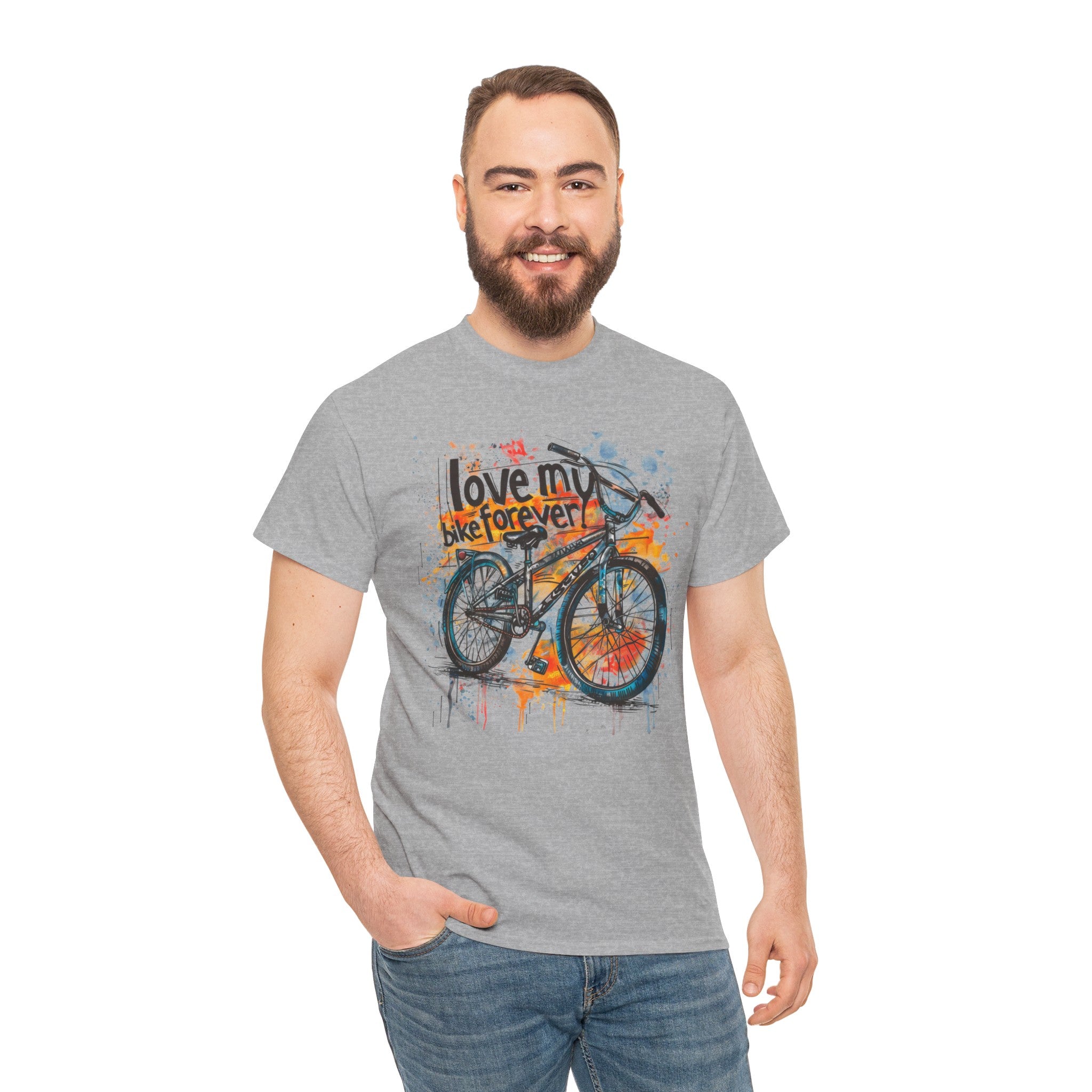 Love My Bike Forever  - Unisex Heavy Cotton Tee