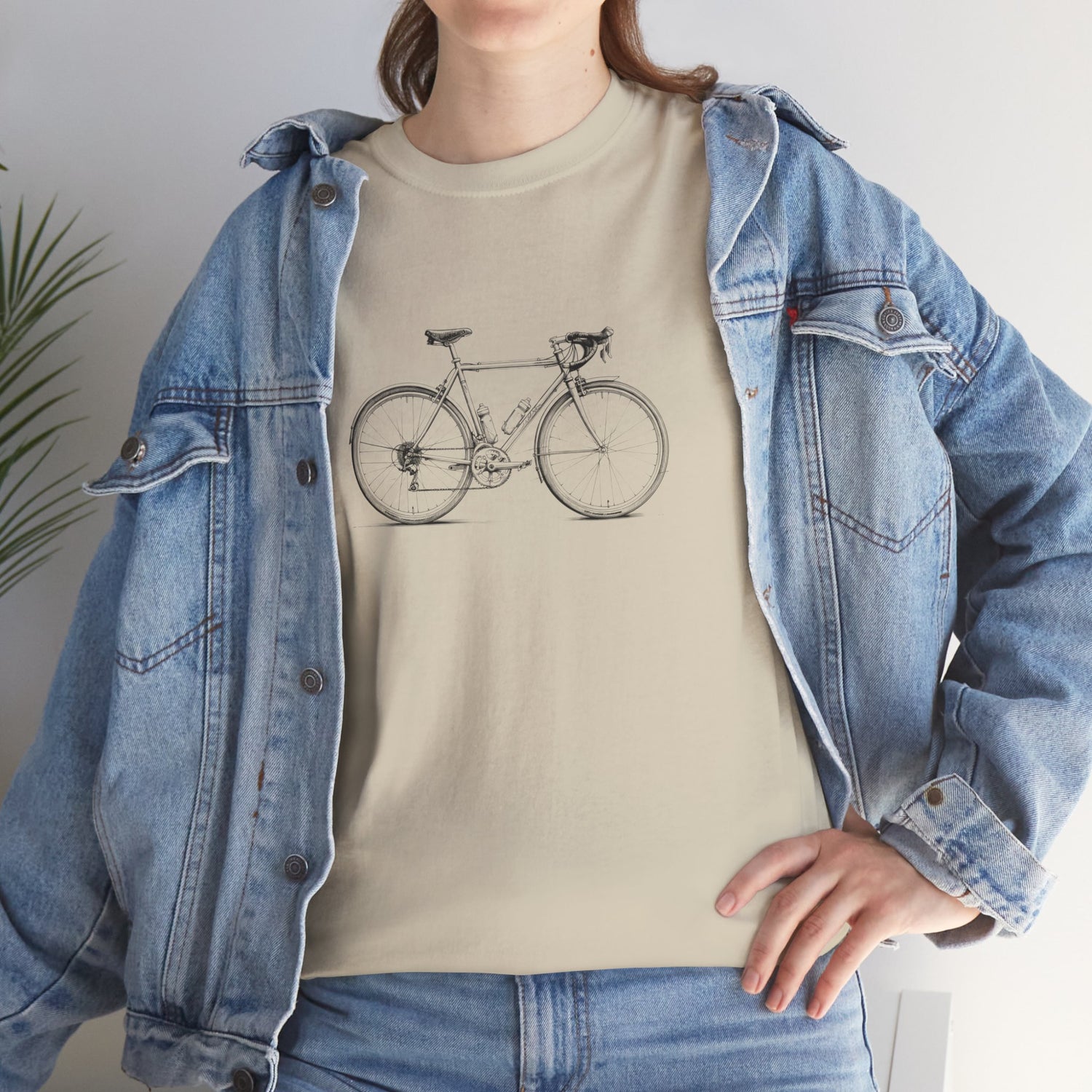 Vintage Cykel - Unisex T-shirt i Kraftig Bomuld