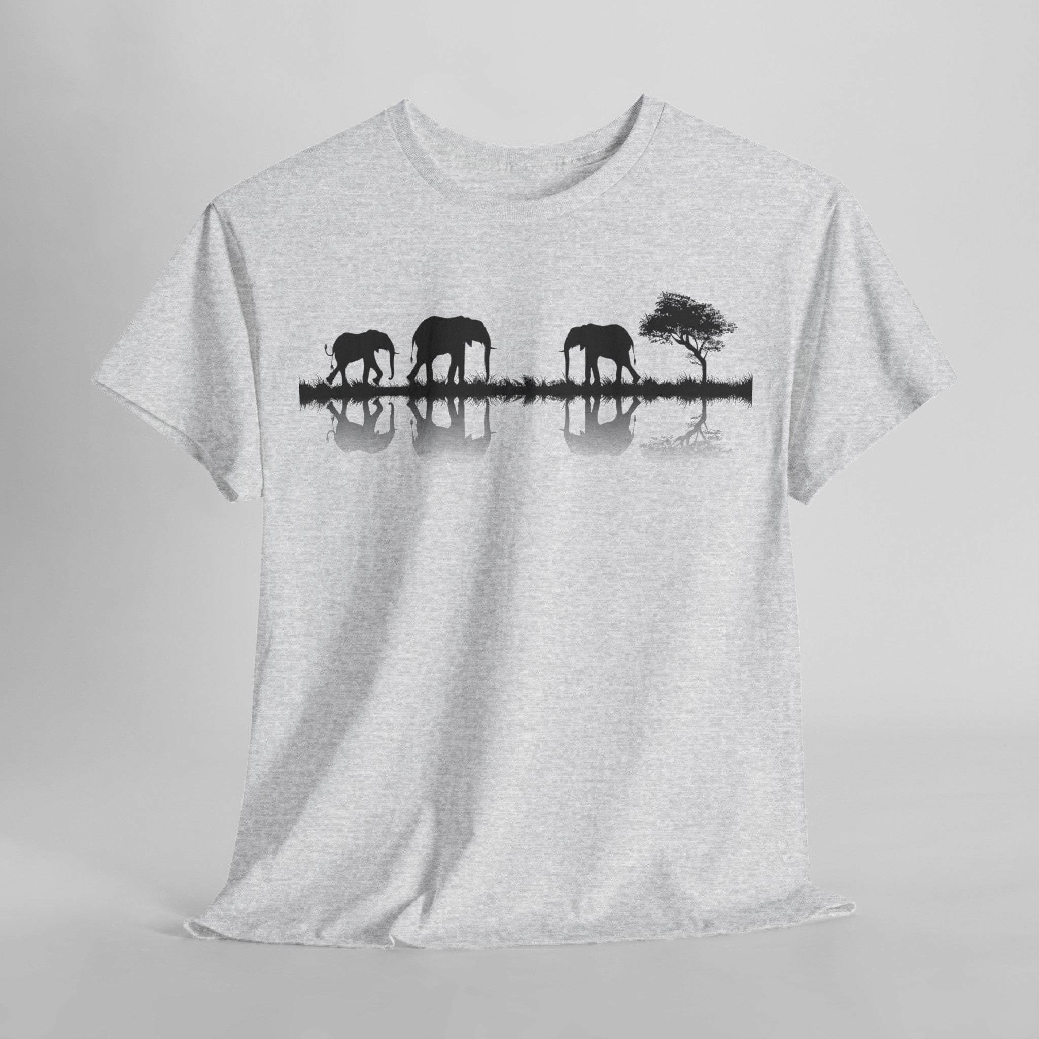 Elefant Silhouette - Unisex kraftig bomulds T-shirt