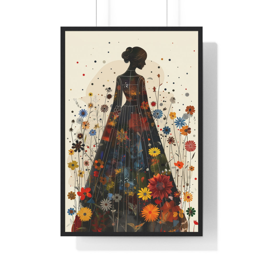 Gown Lady- Vertical Framed Poster