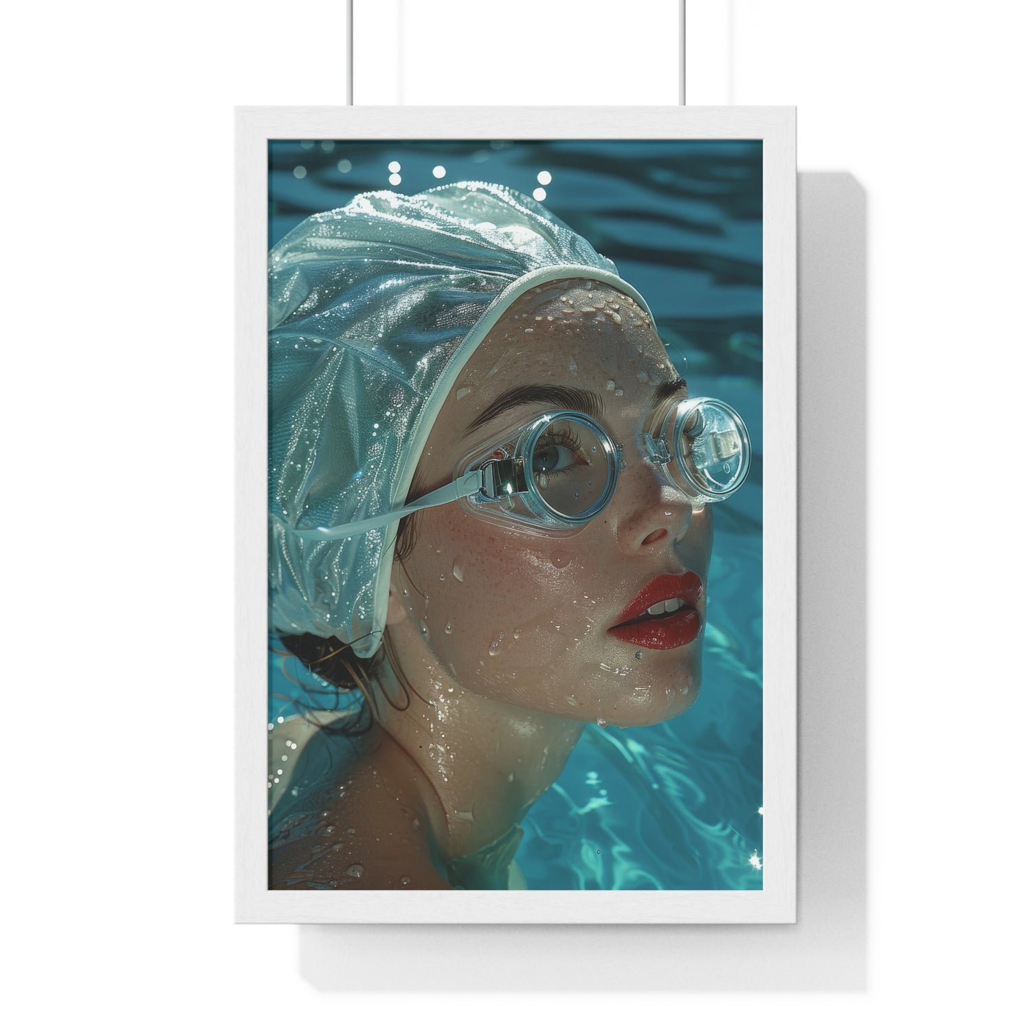 Dive lady 5 - Vertical Framed Poster