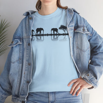 Elefant Silhouette - Unisex kraftig bomulds T-shirt