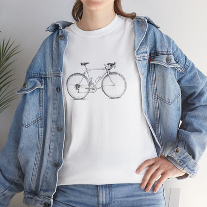 Vintage Cykel - Unisex T-shirt i Kraftig Bomuld