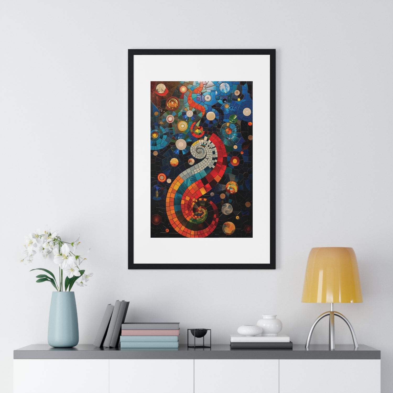 Celestial Seahorse - Vertical Framed Poster