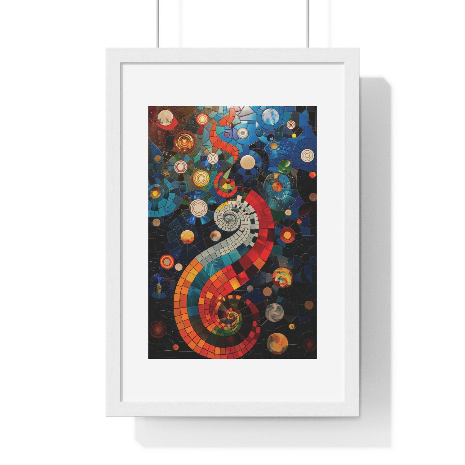 Celestial Seahorse - Vertical Framed Poster