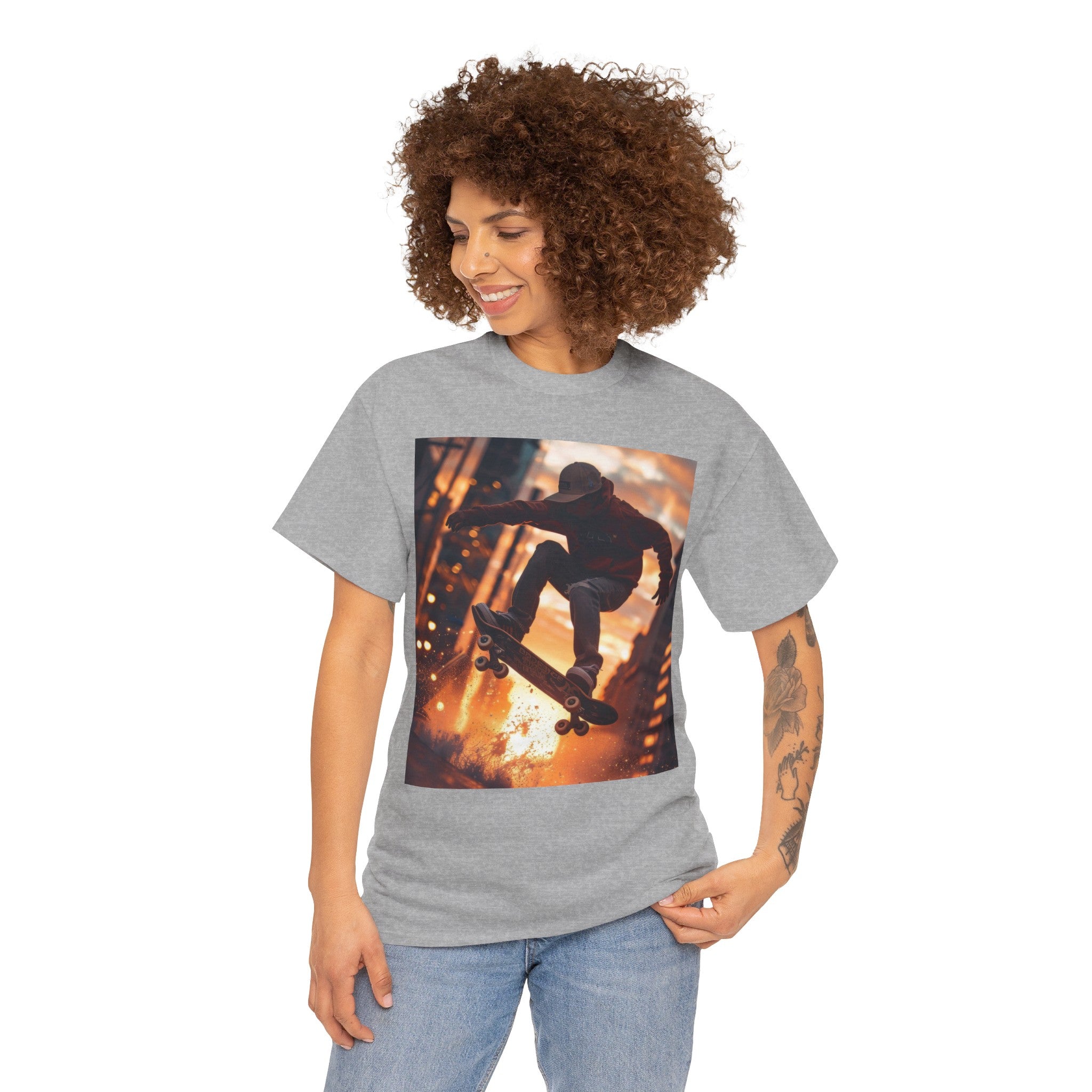  Urban Skateboarding - Unisex Kraftig Bumuld T-shirt