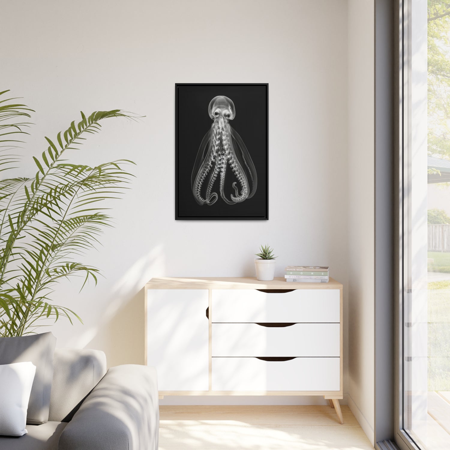 Octopus Look - Matte Canvas, Black Frame