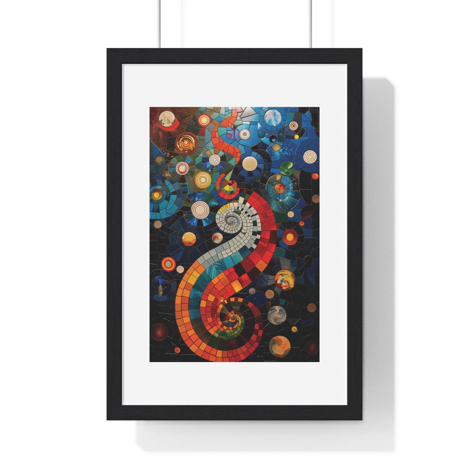 Celestial Seahorse - Vertical Framed Poster