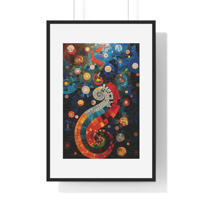 Celestial Seahorse - Vertical Framed Poster