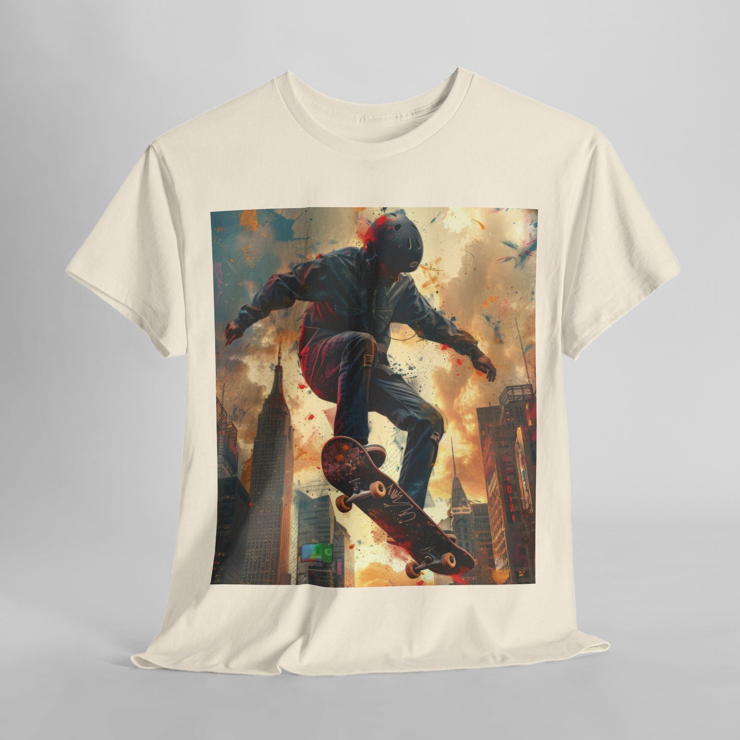 Skyline Skateboarding - Unisex Kraftig Bomuld T-shirt