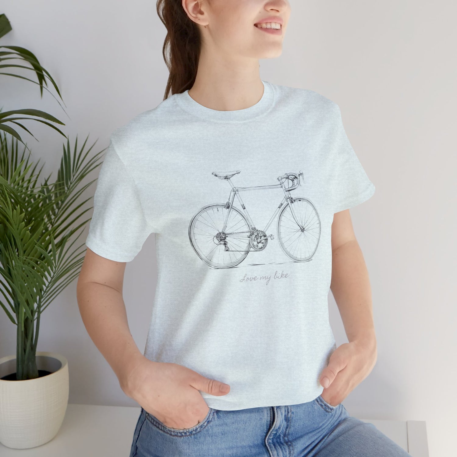 Love My Bike - Unisex Jersey Kortærmet T-shirt