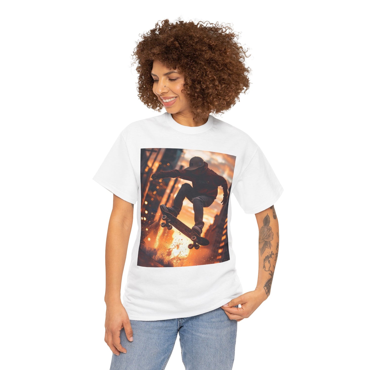  Urban Skateboarding - Unisex Kraftig Bumuld T-shirt