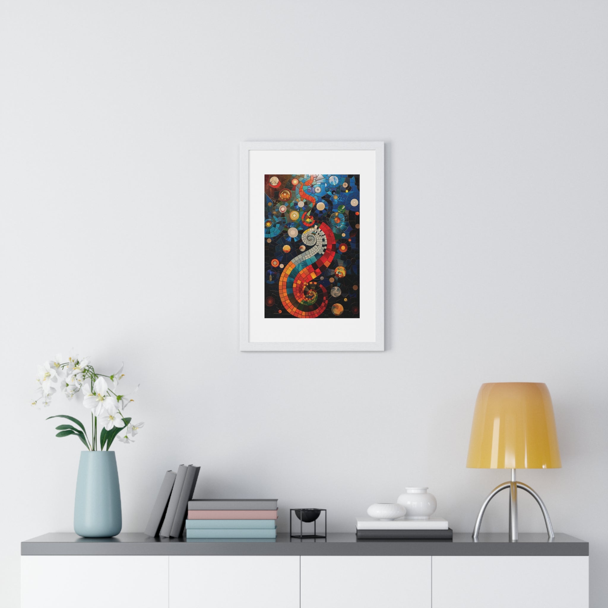 Celestial Seahorse - Vertical Framed Poster