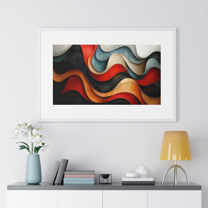 Rhythmic Cascade - Horizontal Framed Poster