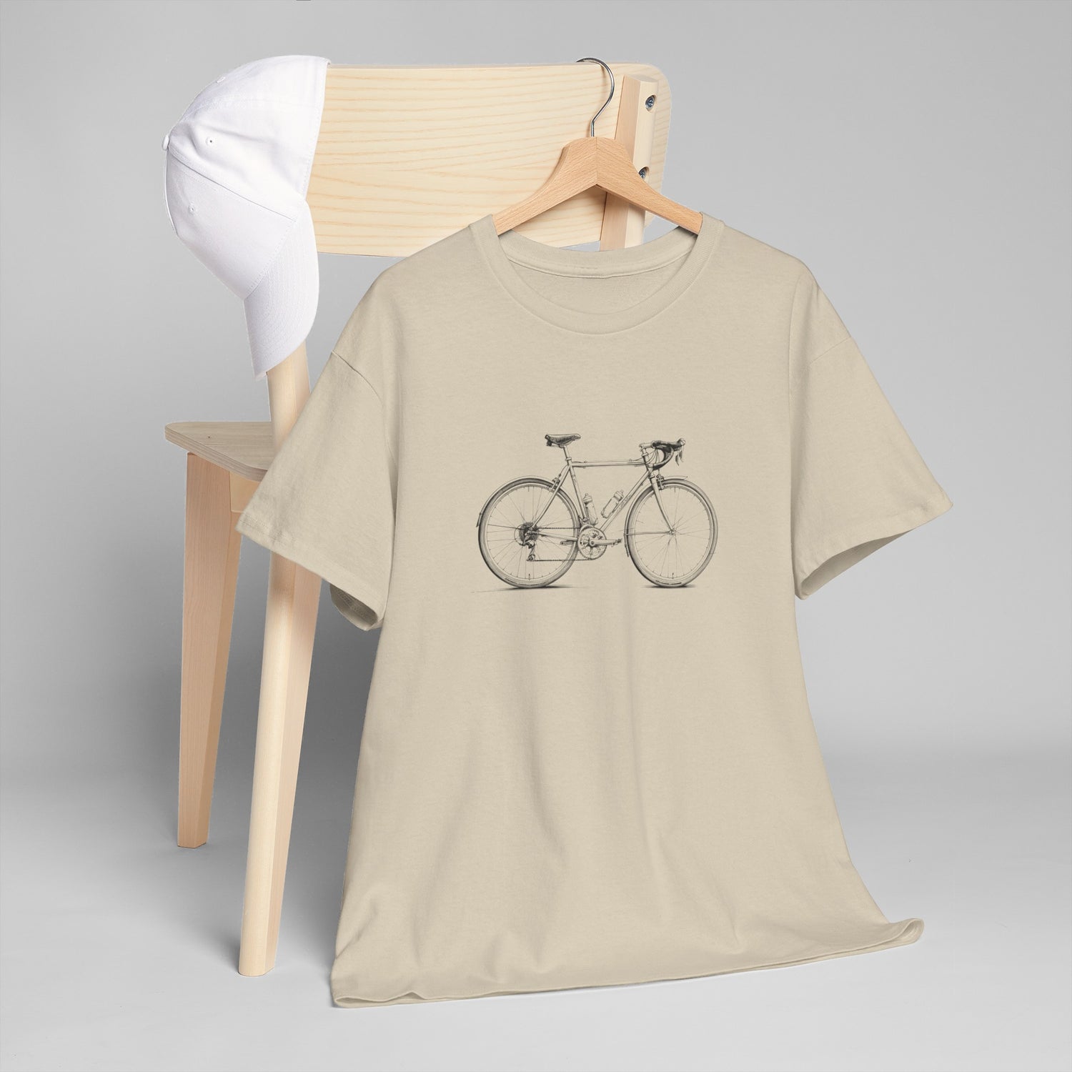 Vintage Cykel - Unisex T-shirt i Kraftig Bomuld