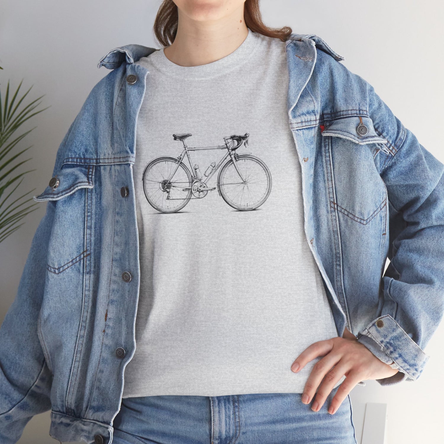 Vintage Cykel - Unisex T-shirt i Kraftig Bomuld