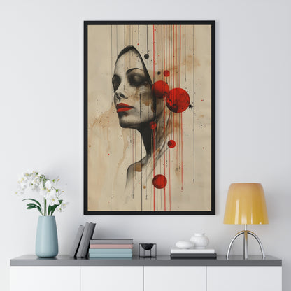 Women Graphic Drawings 2 - Vertical Framed Poster