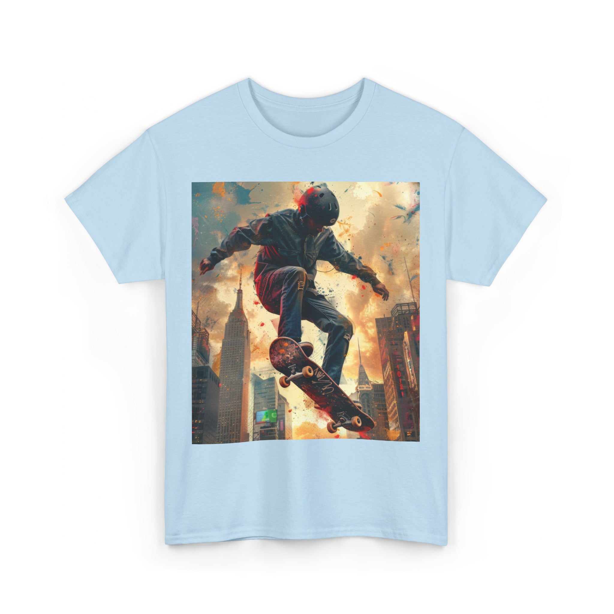 Skyline Skateboarding - Unisex Kraftig Bomuld T-shirt