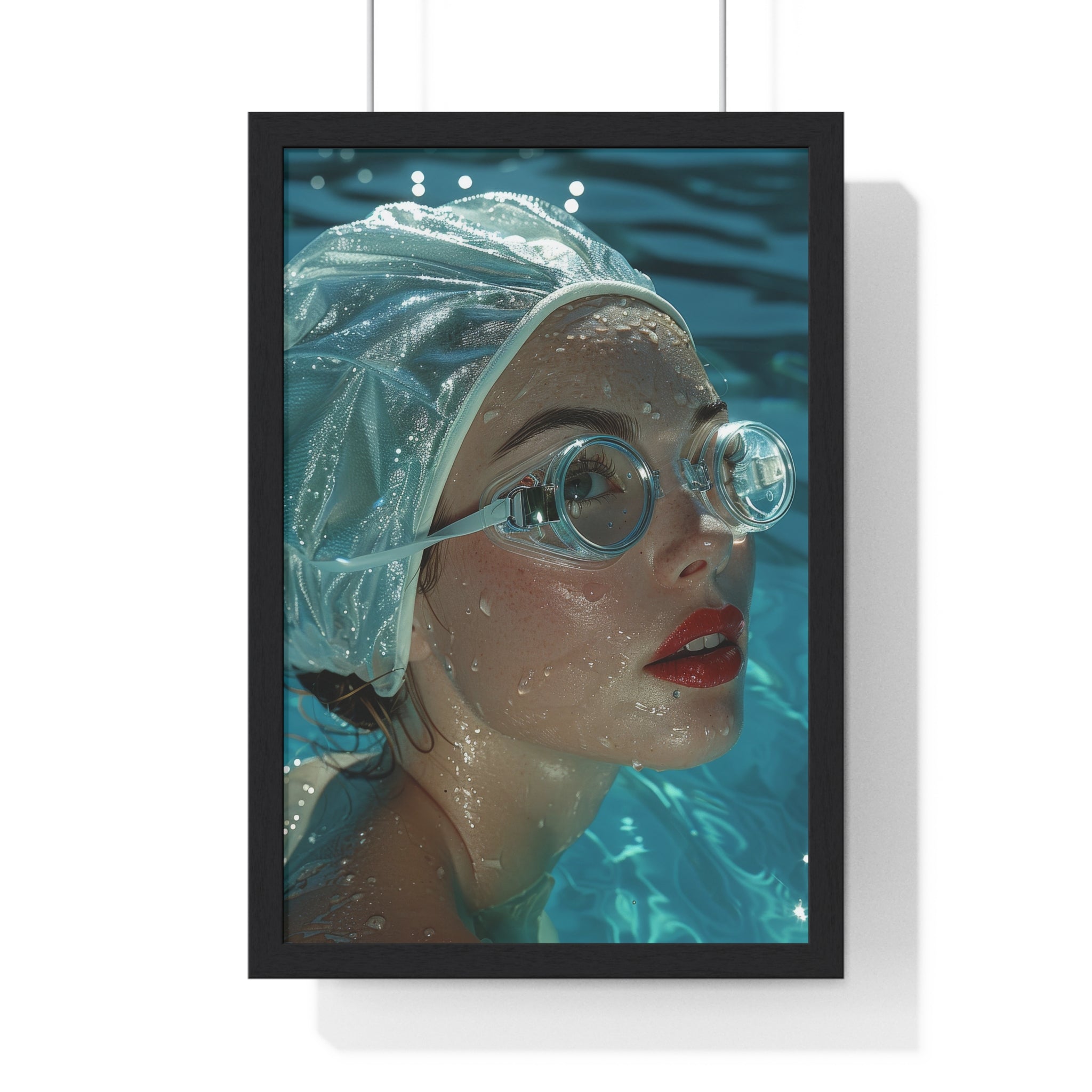 Dive lady 5 - Vertical Framed Poster