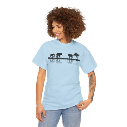 Elefant Silhouette - Unisex kraftig bomulds T-shirt