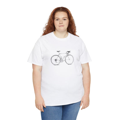 Vintage Cykel - Unisex T-shirt i Kraftig Bomuld