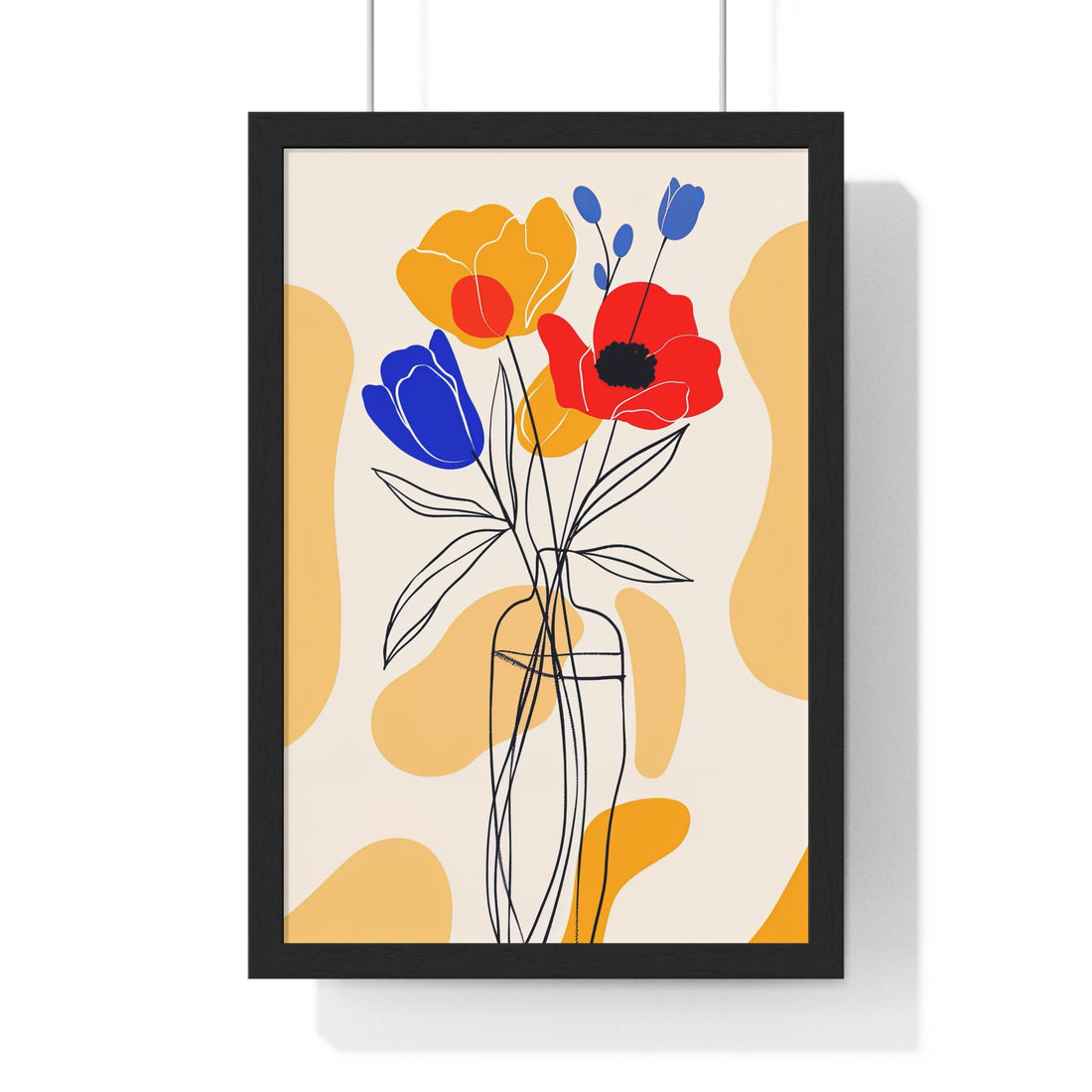 Wildflower in vase - Vertical Framed Poster