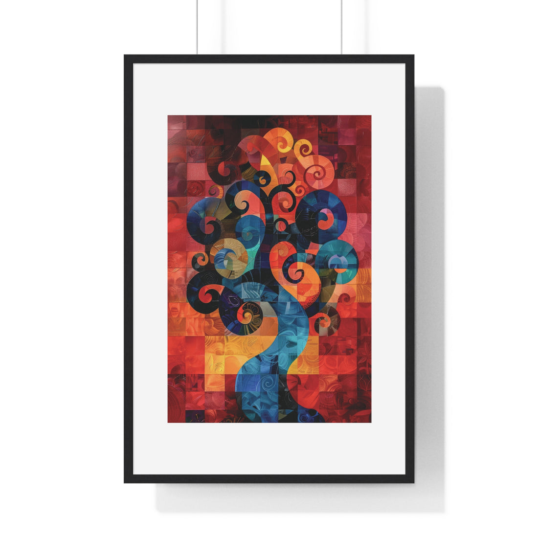 Tree of Whirls - Vertical Framed Poster