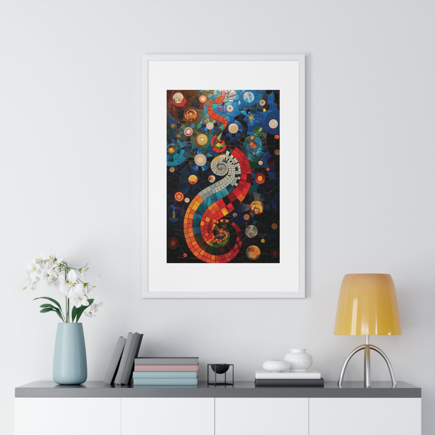 Celestial Seahorse - Vertical Framed Poster