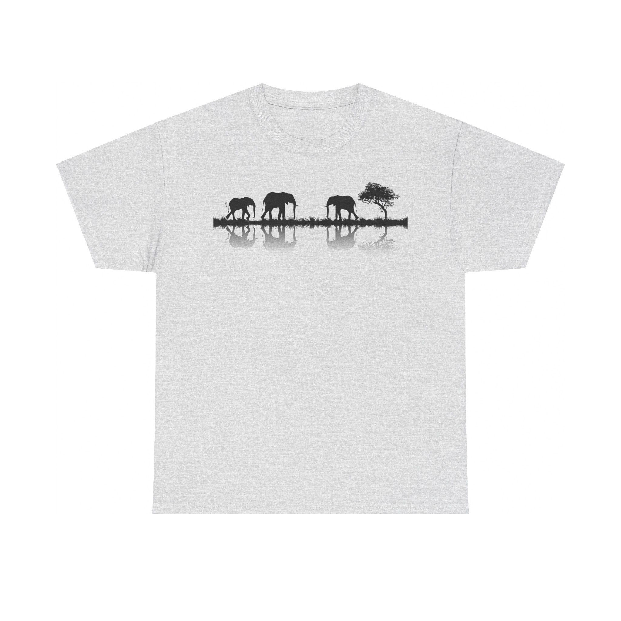 Elefant Silhouette - Unisex kraftig bomulds T-shirt