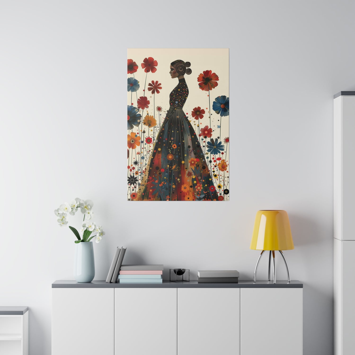 The flower lady -  Matte Canvas, Stretched, 0.75&quot;