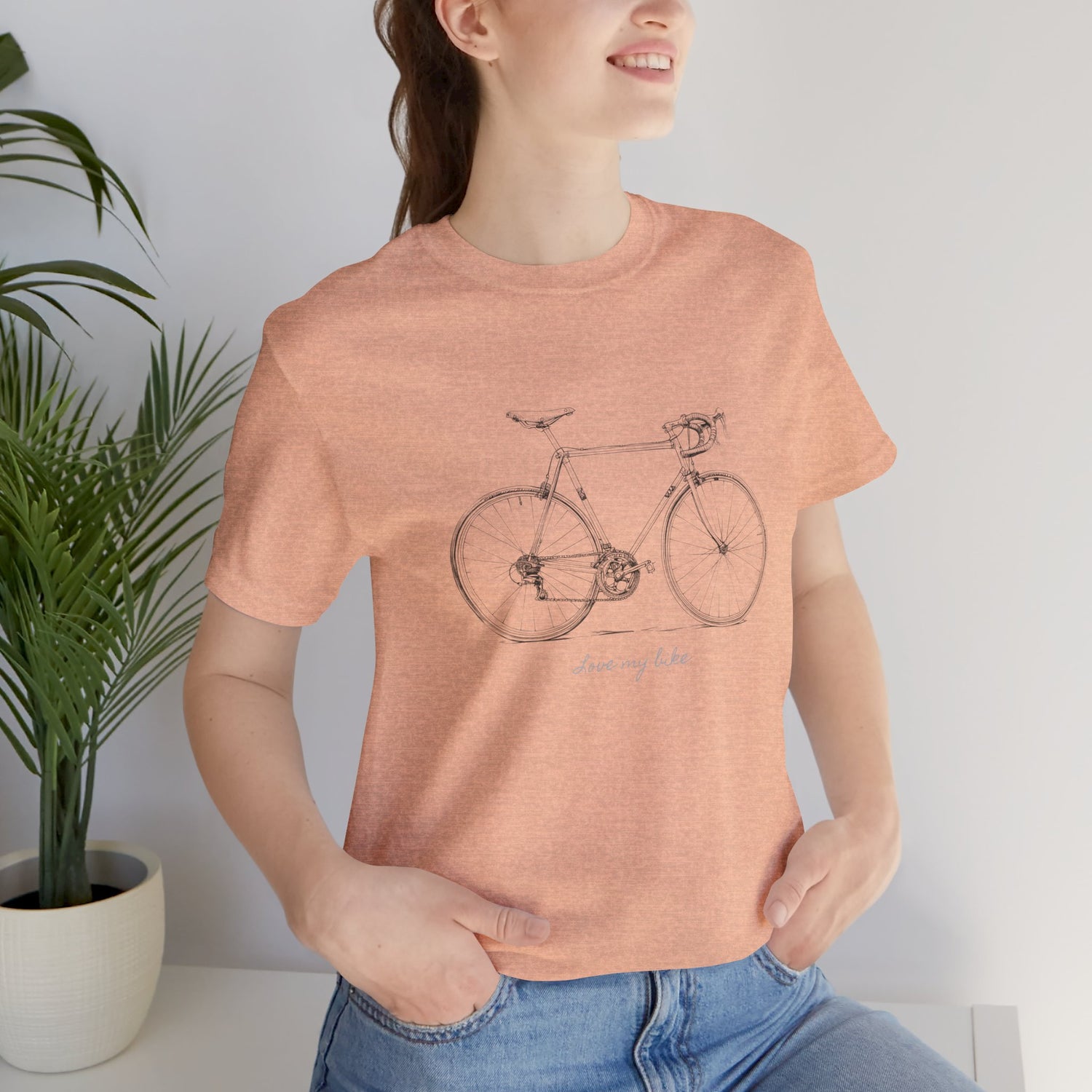 Love My Bike - Unisex Jersey Kortærmet T-shirt