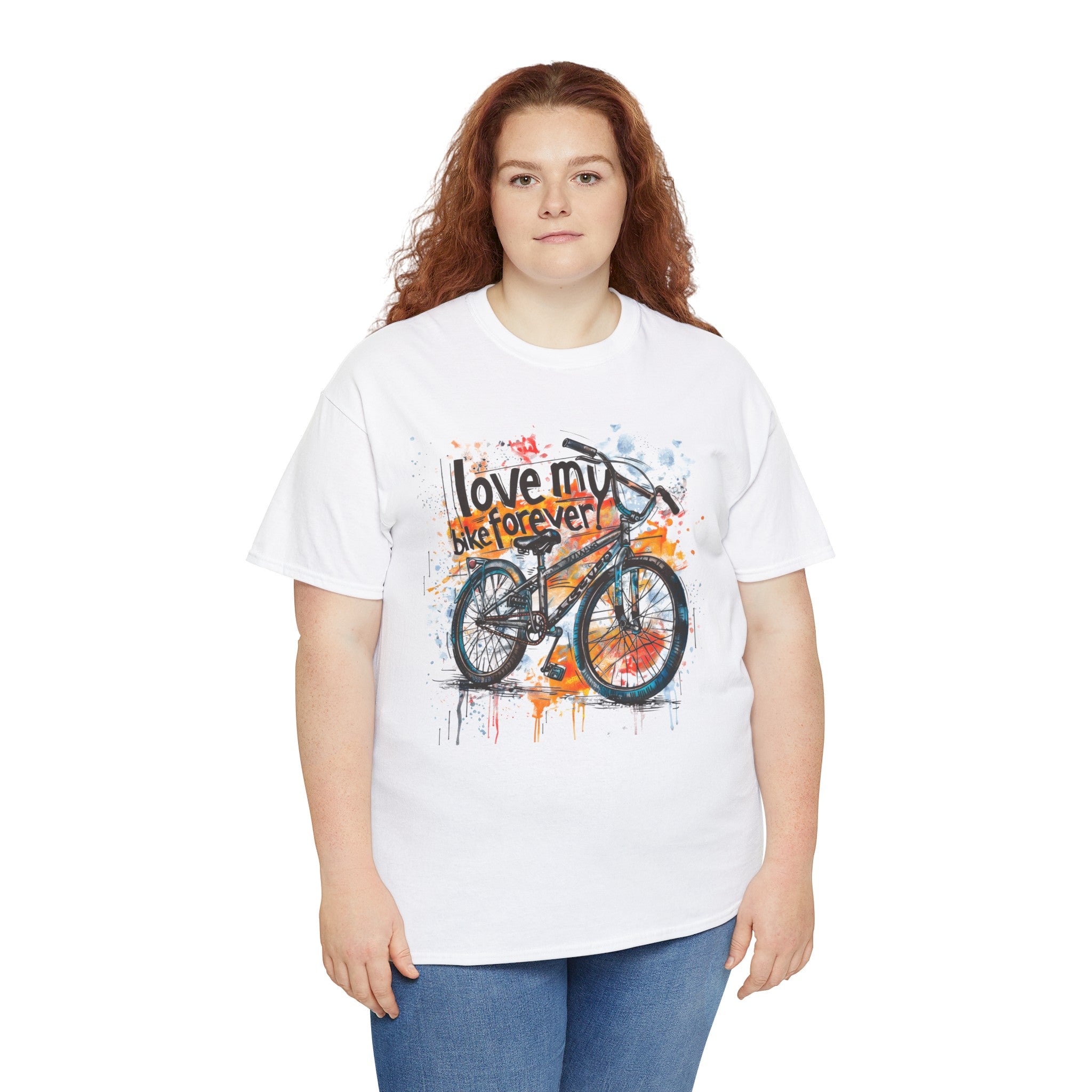 Love My Bike Forever  - Unisex Heavy Cotton Tee