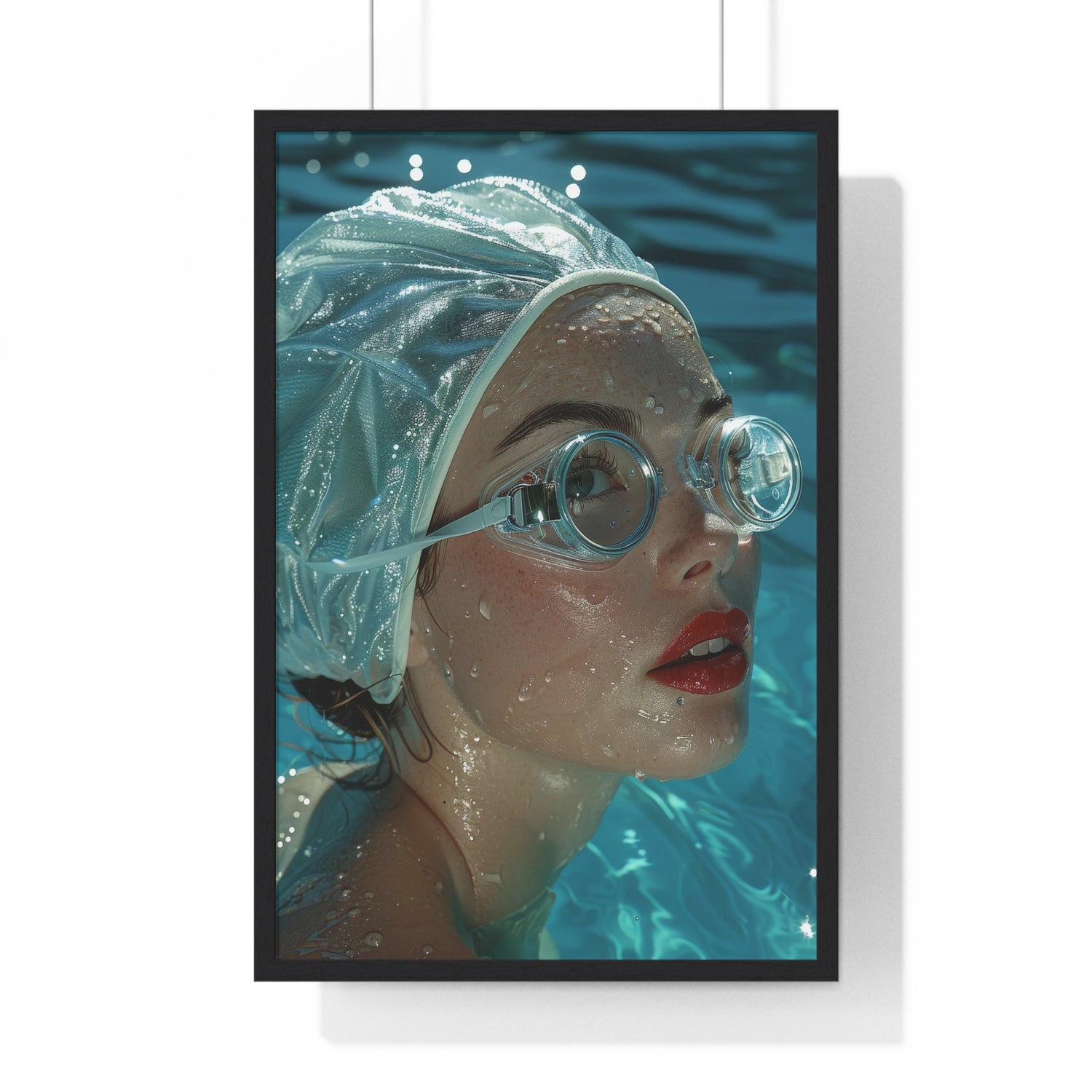 Dive lady 5 - Vertical Framed Poster